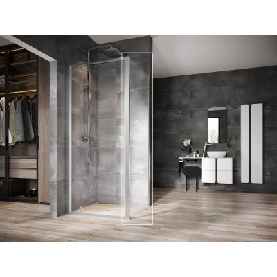 Ravak Nexty 90O70U00Z1 ścianka prysznicowa 90 cm satyna mat/szkło przezroczyste