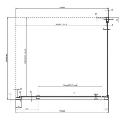 Ravak Nexty 90OA0300Z1 ścianka prysznicowa 100 cm czarny mat/szkło przezroczyste