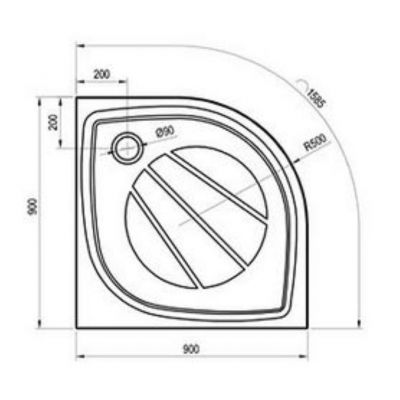 Ravak Elipso Pro XA237701010 brodzik półokrągły