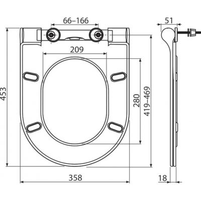 Ravak Chrome X01550 deska sedesowa wolnoopadająca biała