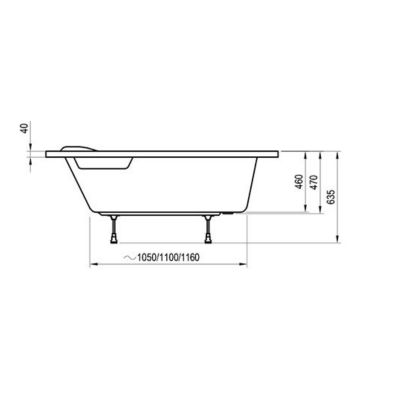 Ravak Asymmetric C471000000 wanna narożna 160x105 cm prawa biała
