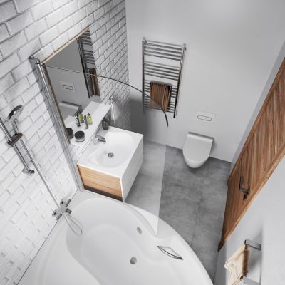 Ravak Rosa II CL21000000 wanna narożna 160x105 cm prawa biała