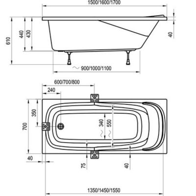 Ravak Vanda II CP21000000 wanna prostokątna 170x70 cm