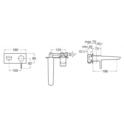 Roca Insignia A5A353AC00 bateria umywalkowa podtynkowa chrom