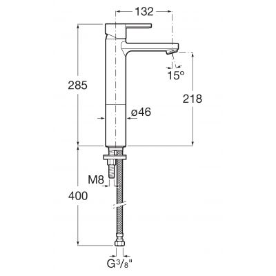 Roca Naia Black A5A3B96CN0 bateria umywalkowa stojąca czarna