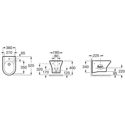 Roca Nexo A357645000 bidet wiszący biały