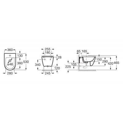 Roca Ona A357685000 bidet wiszący biały