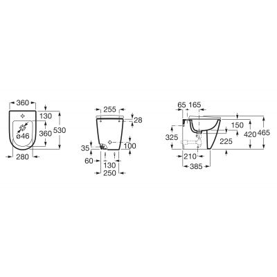 Roca Ona A357687000 bidet stojący biały