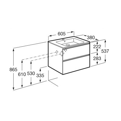 Roca Gap-N Compacto A851495434 umywalka z szafką