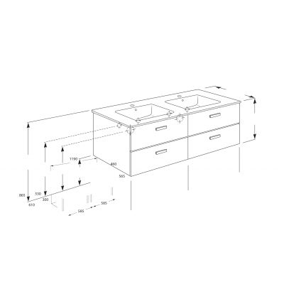 Roca Victoria A855850806 umywalka z szafką