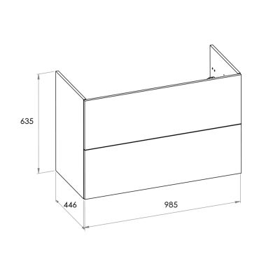 Roca Ella A857771806 szafka wisząca podumywalkowa 98.5x44.6 cm
