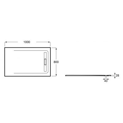 Roca Aquos AP6013E832001630 brodzik prostokątny