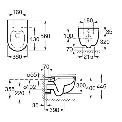 Zestaw Roca A34H240000, A890070020