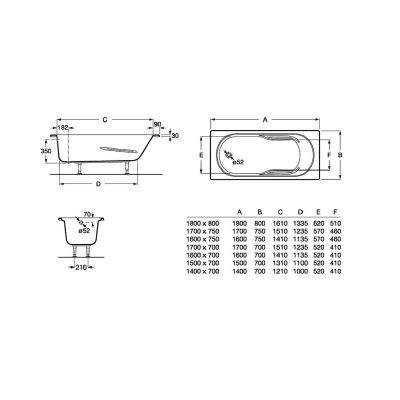 Roca Genova A248367000 wanna prostokątna 160x70 cm biała