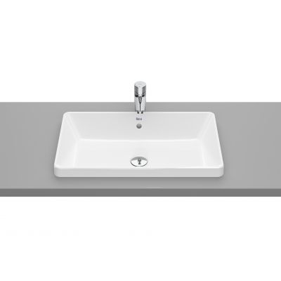 Roca Gap Square A3270Y8000 umywalka 60x37 cm prostokątna wpuszczana biała