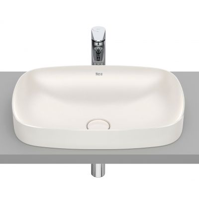 Roca Inspira A327504650 umywalka 55x37 cm prostokątna wpuszczana brąz/beż