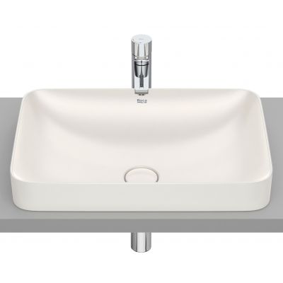 Roca Inspira A327534650 umywalka 55x37 cm prostokątna wpuszczana brąz/beż