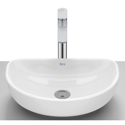 Roca Optica A327C10000 umywalka 45x30 cm półokrągła nablatowa biała