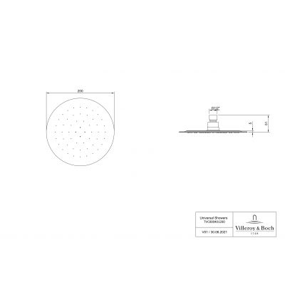 Zestaw Villeroy & Boch TVC00003500061, TVC00040120061, TVC00045351061, TVC00045600061, TVC00045800061, TVD00065100000, TVD00065300061, TVS10900300061