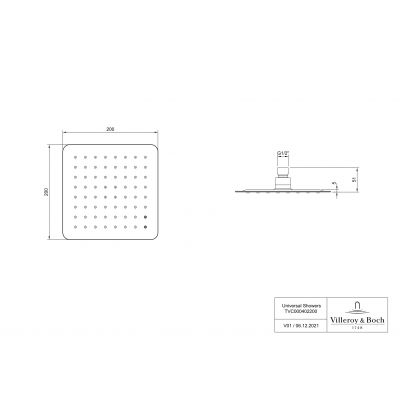 Zestaw Villeroy & Boch TVC00003500061, TVC00040220061, TVC00045453061, TVC00045700061, TVC00045900061, TVD00065100000, TVD00065300061, TVS10900300061