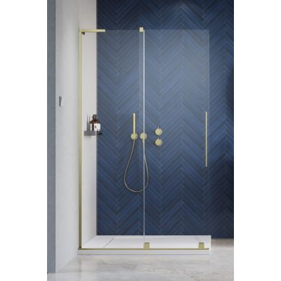Radaway Furo SL Brushed Gold Walk-In 103065389901L drzwi prysznicowe 53.8 cm rozsuwane