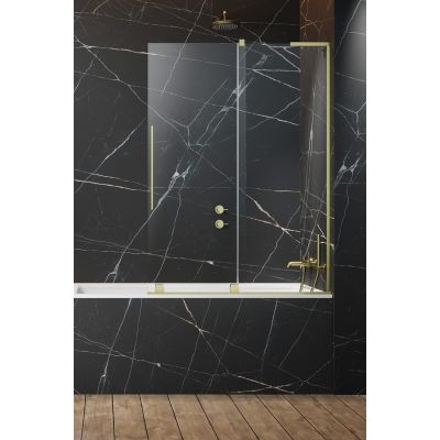 Radaway Furo SL Brushed Gold PND II 103096389901R parawan nawannowy dwuczęściowy