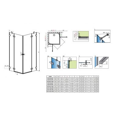 Radaway Essenza Pro White KDD 100961000401R kabina prysznicowa część prawa 100x100 cm kwadratowa