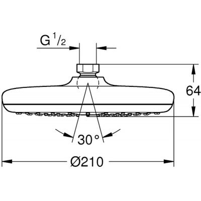 Grohe Tempesta 26410000 deszczownica 21x21 cm okrągła starlight chrome