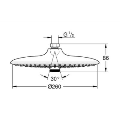 Grohe Euphoria 26457000 deszczownica 26x26 cm okrągła starlight chrome