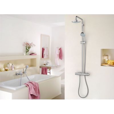 Grohe New Tempesta 27922000 zestaw prysznicowy ścienny termostatyczny z deszczownicą starlight chrome