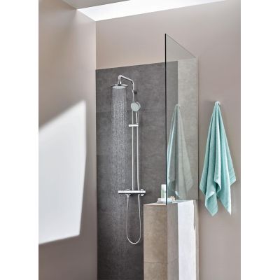 Grohe New Tempesta 27922000 zestaw prysznicowy ścienny termostatyczny z deszczownicą starlight chrome