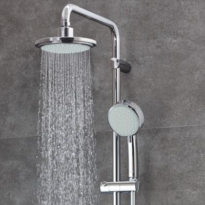 Grohe New Tempesta 27922000 zestaw prysznicowy ścienny termostatyczny z deszczownicą starlight chrome