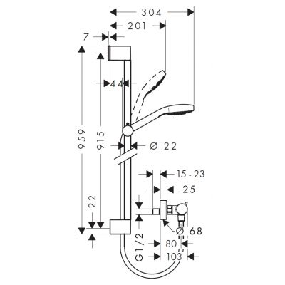 Hansgrohe Select 27082400 zestaw prysznicowy