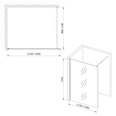 Hagser Bertina HGR17000022 ścianka prysznicowa walk-in 120 cm
