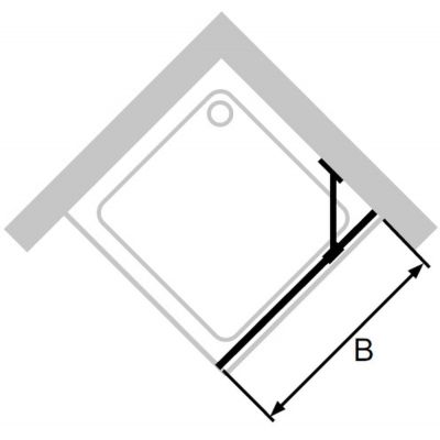 Huppe Design Pure 4-kąt 8P1014123322 ścianka prysznicowa 100 cm