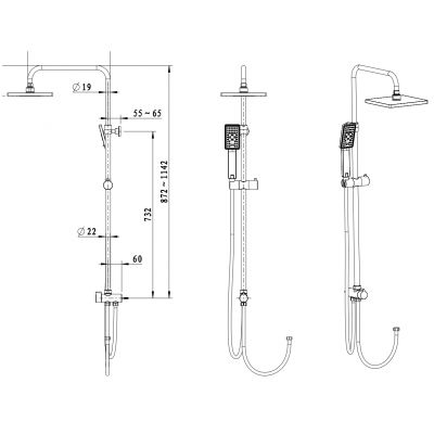 Omnires JimJim SYSJIMJIMCR zestaw prysznicowy