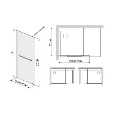Sanplast Free Line II 600261042042401 ścianka prysznicowa 80 cm