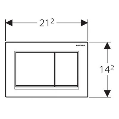 Geberit Omega20 115080KJ1 przycisk spłukujący do wc chrom błyszczący-biały