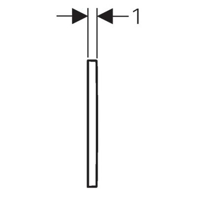 Geberit Omega20 115080KJ1 przycisk spłukujący do wc chrom błyszczący-biały