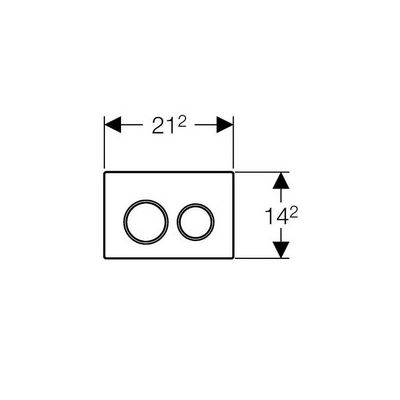 Geberit Omega20 115085KJ1 przycisk spłukujący do wc chrom błyszczący-biały
