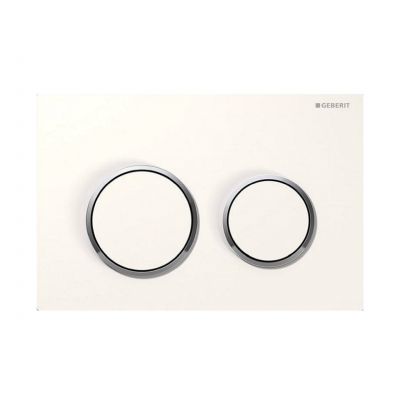 Geberit Omega20 115085KJ1 przycisk spłukujący do wc chrom błyszczący-biały