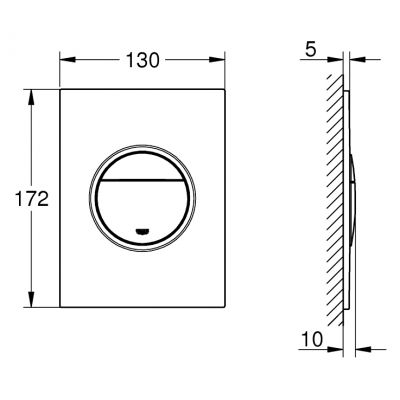 Grohe Arena Cosmopolitan S 37624000 przycisk spłukujący do wc starlight chrome