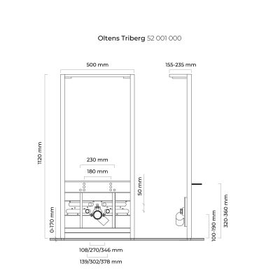 Oltens Triberg 52001000 stelaż podtynkowy do bidetu