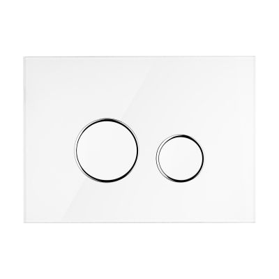 Oltens Lule 57201000 przycisk spłukujący do wc biały/chrom/biały