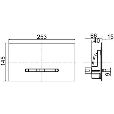 Villeroy & Boch ViConnect 92218069 przycisk spłukujący do wc chrom mat