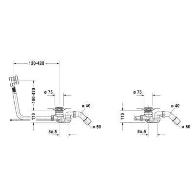 Duravit Quadroval 791228000001000 syfon do wanny