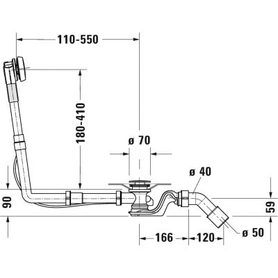Duravit Quadroval 792218000000000 syfon do wanny