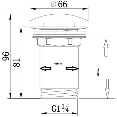 Kohlman Experience Gray UMYWALKOWYEG korek do umywalki