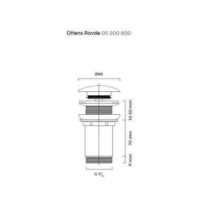 Oltens Rovde 05200800 korek do umywalki złoty połysk