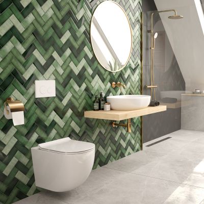 Oltens Hervik 02600800 syfon do umywalki butelkowy złoty połysk